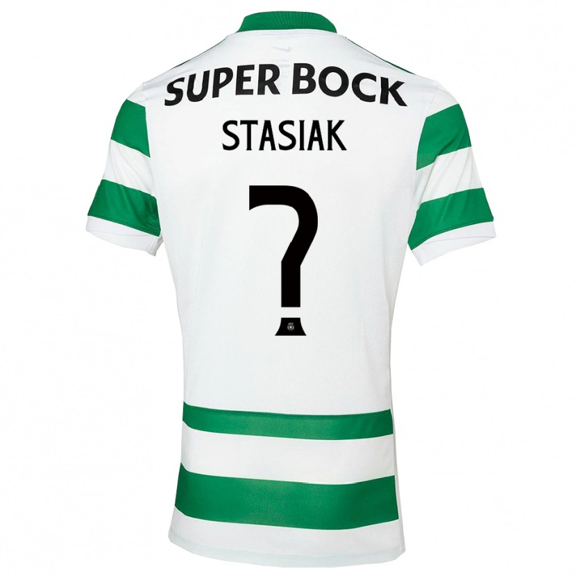 Danxen Kinderen Jakub Stasiak #0 Groen Wit Thuisshirt Thuistenue 2025/26 T-Shirt