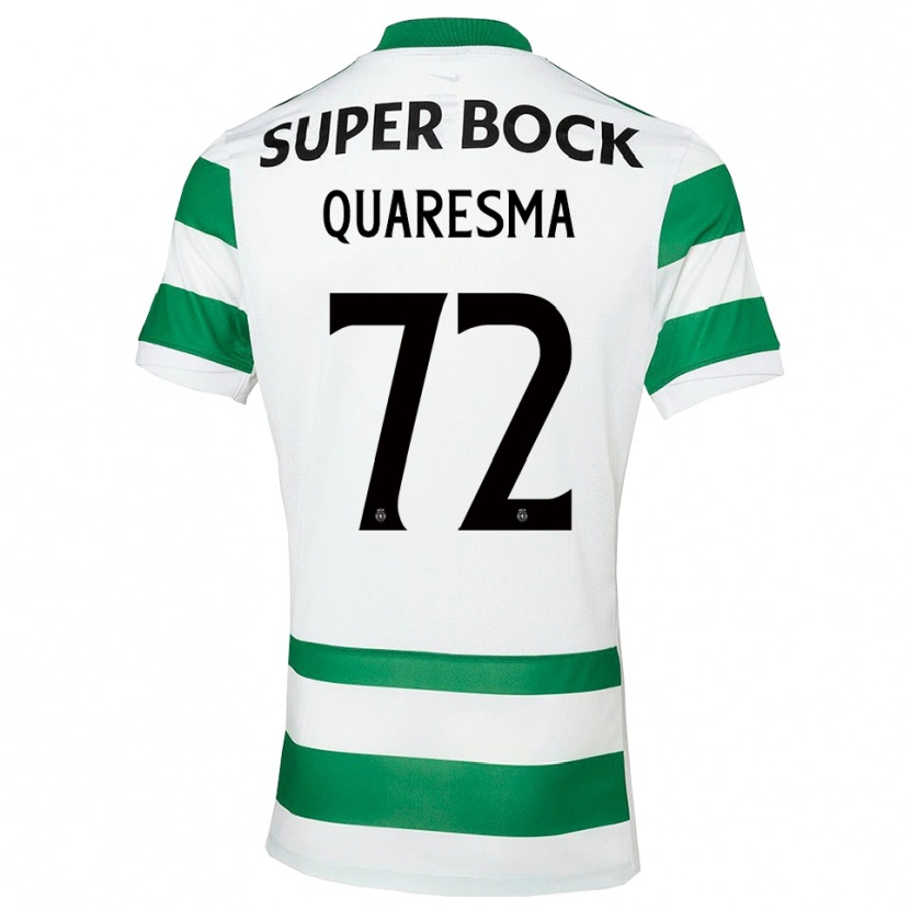 Danxen Kinderen Eduardo Quaresma #72 Groen Wit Thuisshirt Thuistenue 2025/26 T-Shirt