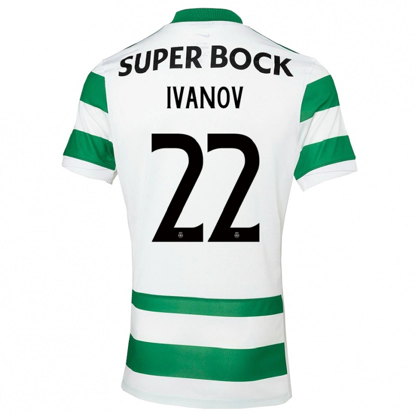 Danxen Kinderen David Ivanov #22 Groen Wit Thuisshirt Thuistenue 2025/26 T-Shirt
