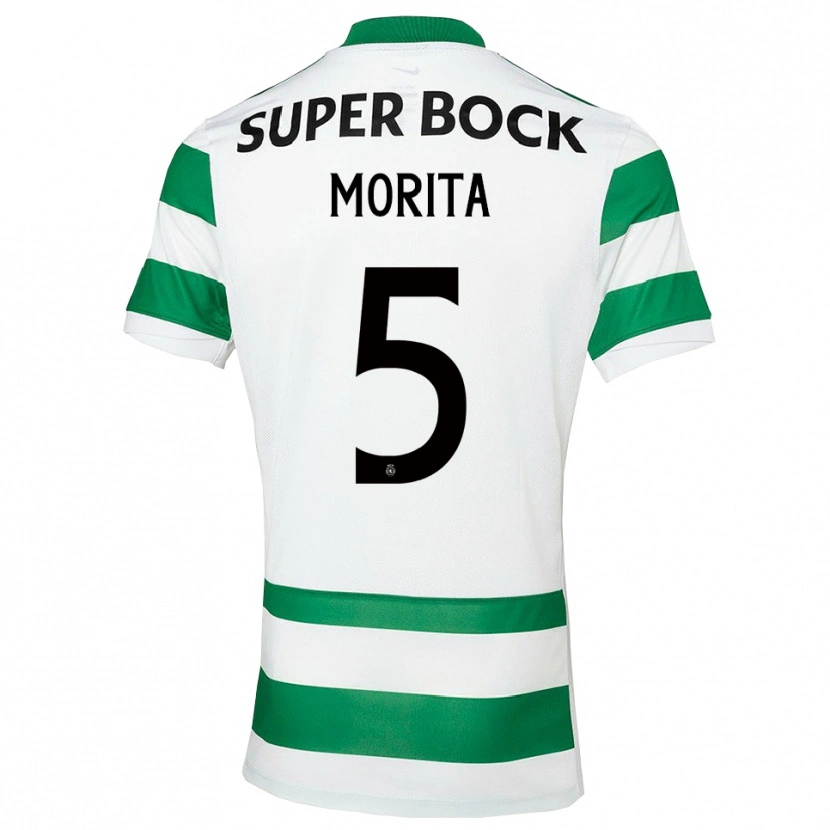 Danxen Kinderen Hidemasa Morita #5 Groen Wit Thuisshirt Thuistenue 2025/26 T-Shirt