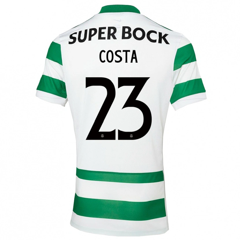 Danxen Kinderen Manuel Costa #23 Groen Wit Thuisshirt Thuistenue 2025/26 T-Shirt
