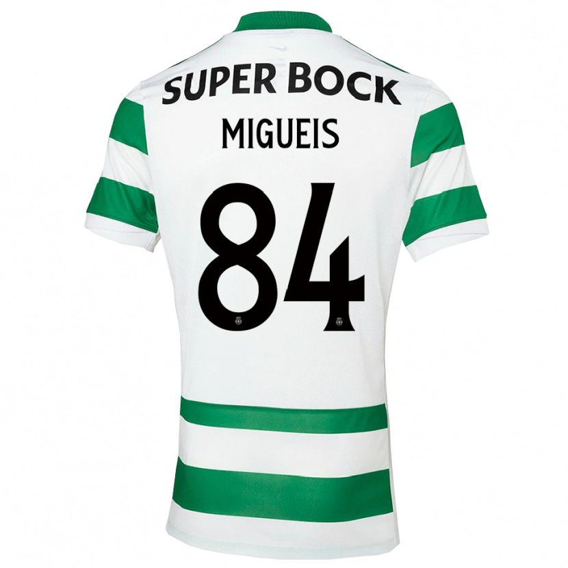 Danxen Kinderen Pedro Miguéis #84 Groen Wit Thuisshirt Thuistenue 2025/26 T-Shirt