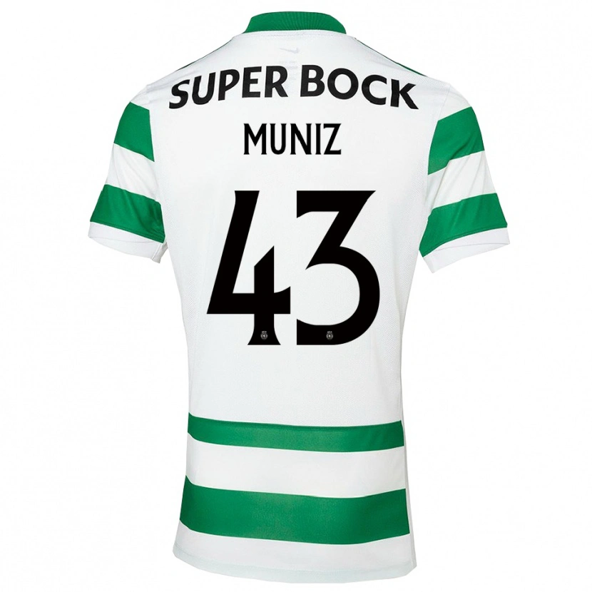 Danxen Kinderen João Muniz #43 Groen Wit Thuisshirt Thuistenue 2025/26 T-Shirt