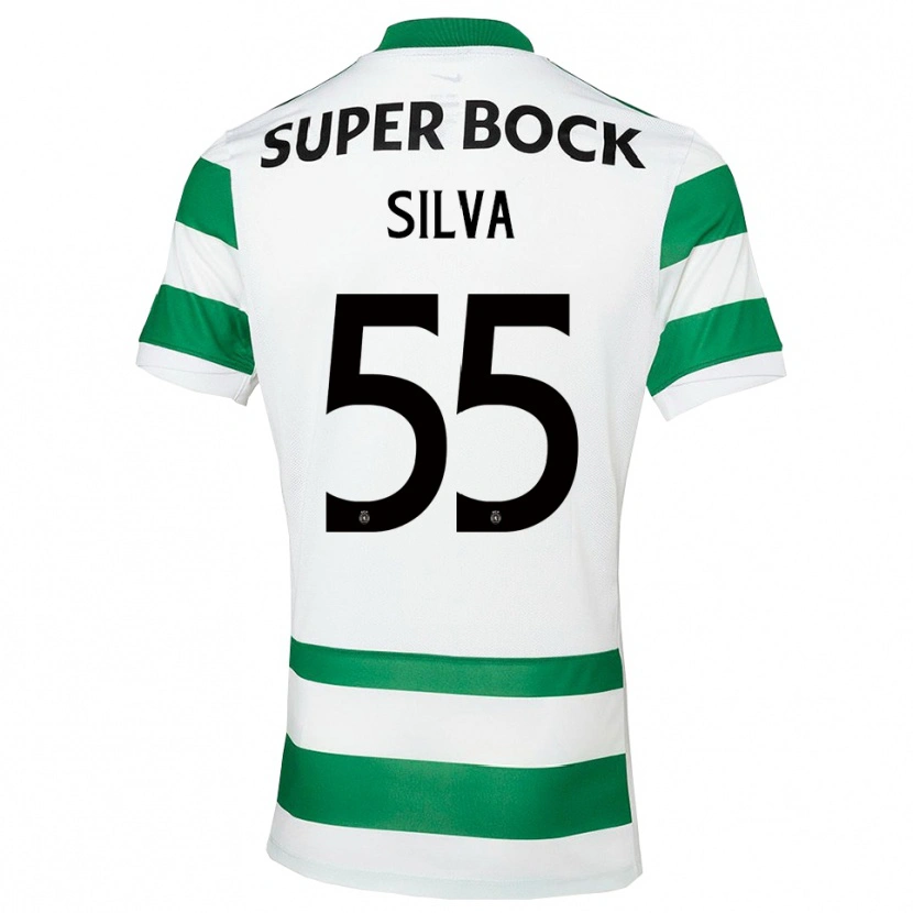 Danxen Kinderen José Silva #55 Groen Wit Thuisshirt Thuistenue 2025/26 T-Shirt