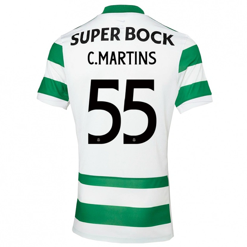 Danxen Kinderen Carolina Martins #55 Groen Wit Thuisshirt Thuistenue 2025/26 T-Shirt