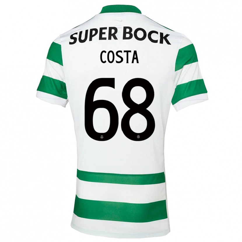Danxen Kinderen Daniel Costa #68 Groen Wit Thuisshirt Thuistenue 2025/26 T-Shirt