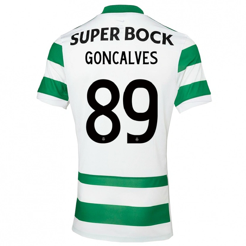 Danxen Kinderen Andre Goncalves #89 Groen Wit Thuisshirt Thuistenue 2025/26 T-Shirt