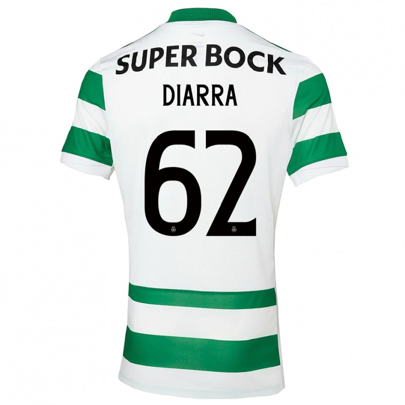 Danxen Kinderen Ibrahim Diarra #62 Groen Wit Thuisshirt Thuistenue 2025/26 T-Shirt