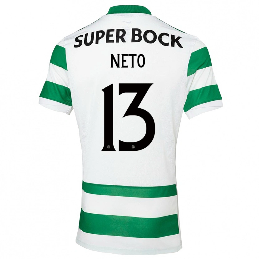 Danxen Kinderen Luis Neto #13 Groen Wit Thuisshirt Thuistenue 2025/26 T-Shirt
