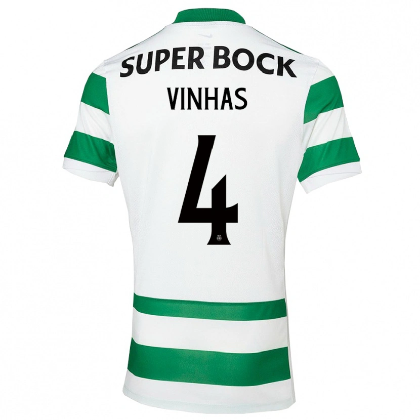 Danxen Kinderen Gabriela Vinhas #4 Groen Wit Thuisshirt Thuistenue 2025/26 T-Shirt