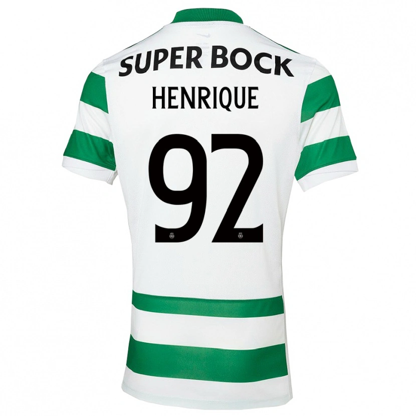 Danxen Kinderen Eduardo Henrique #92 Groen Wit Thuisshirt Thuistenue 2025/26 T-Shirt