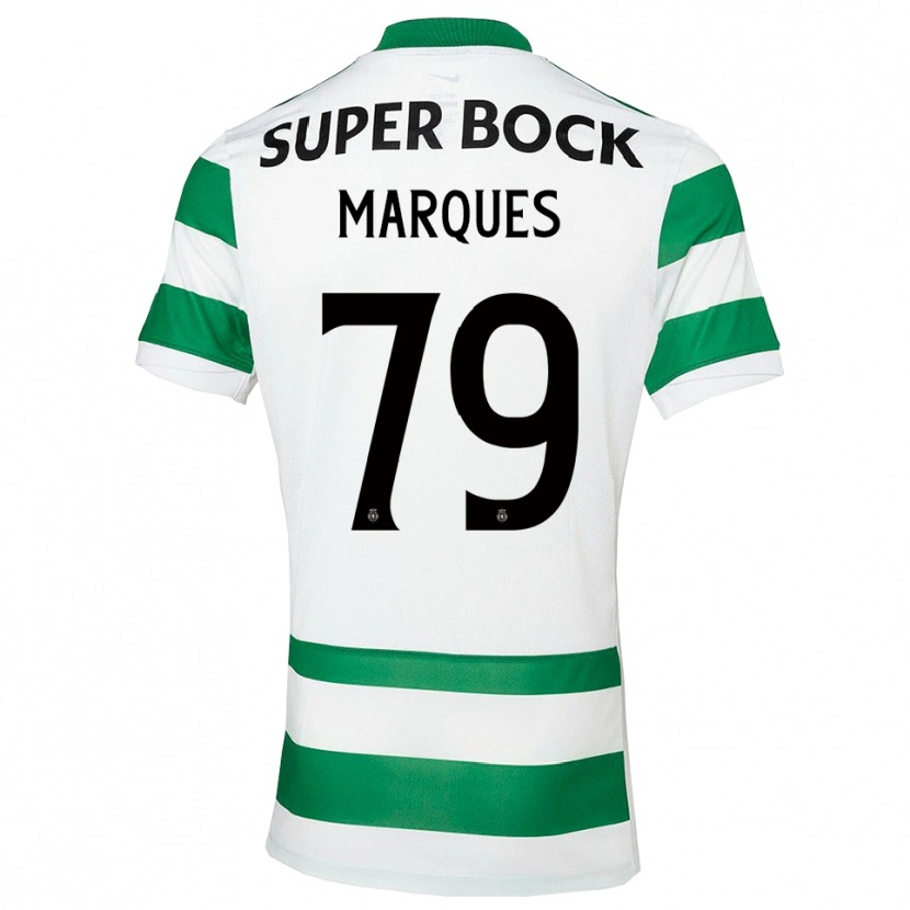 Danxen Kinderen Rodrigo Marquês #79 Groen Wit Thuisshirt Thuistenue 2025/26 T-Shirt