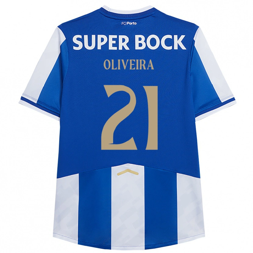 Danxen Kinderen Gonçalo Oliveira #21 Blauw Wit Thuisshirt Thuistenue 2025/26 T-Shirt
