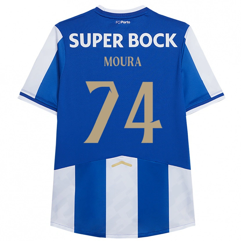 Danxen Kinderen Francisco Moura #74 Blauw Wit Thuisshirt Thuistenue 2025/26 T-Shirt