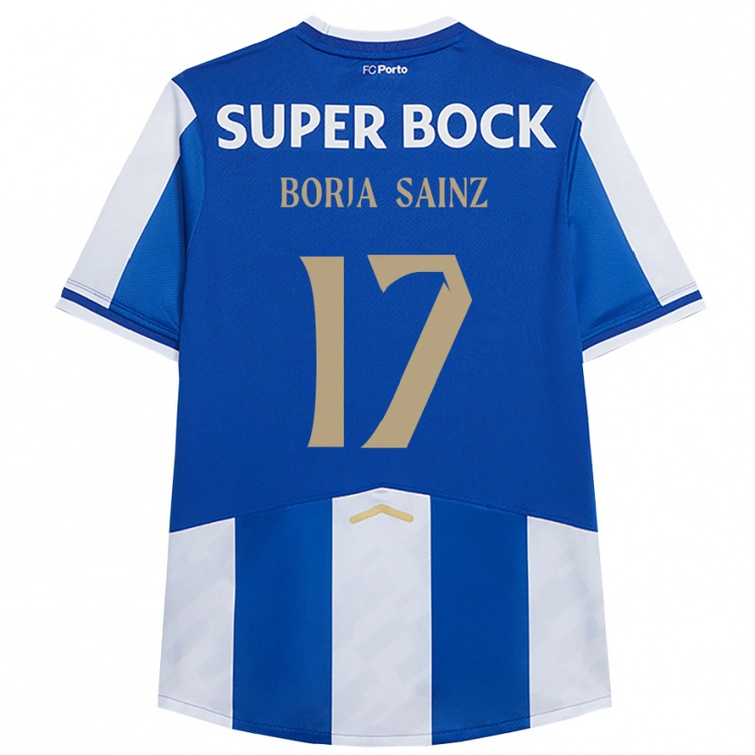 Danxen Kinderen Borja Sainz #17 Blauw Wit Thuisshirt Thuistenue 2025/26 T-Shirt