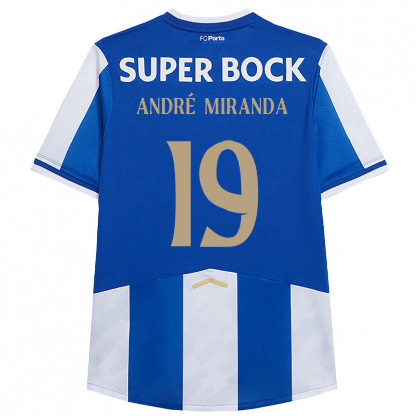 Danxen Kinderen André Miranda #19 Blauw Wit Thuisshirt Thuistenue 2025/26 T-Shirt
