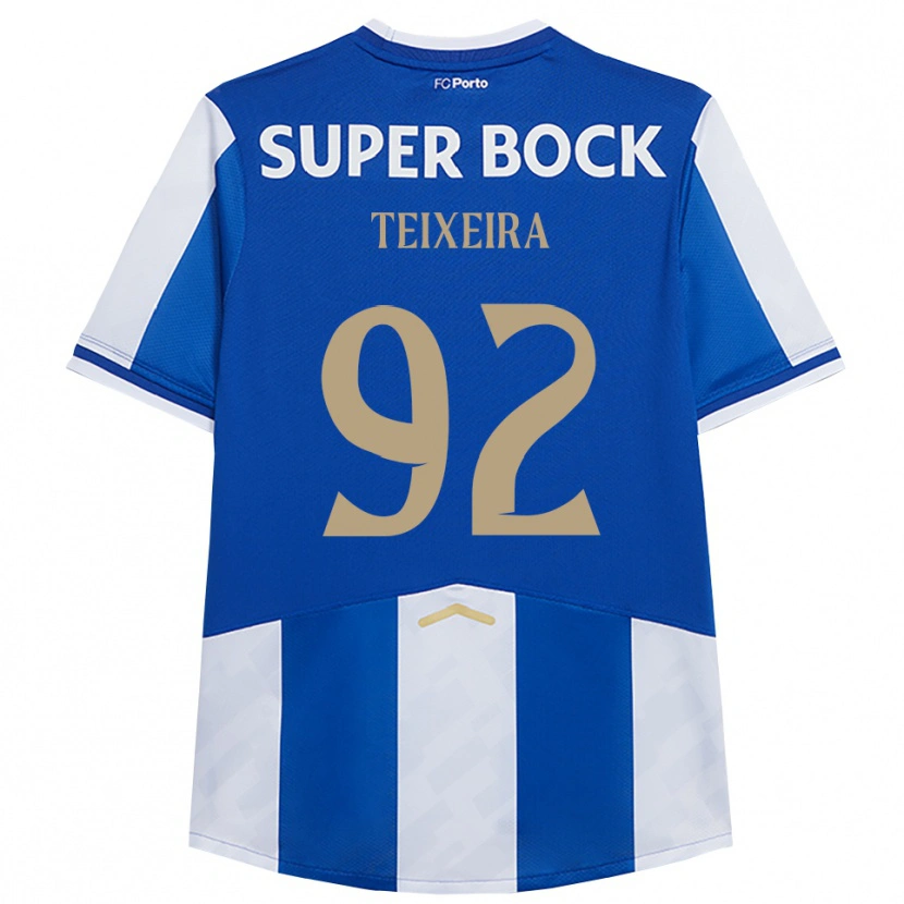 Danxen Kinderen João Teixeira #92 Blauw Wit Thuisshirt Thuistenue 2025/26 T-Shirt