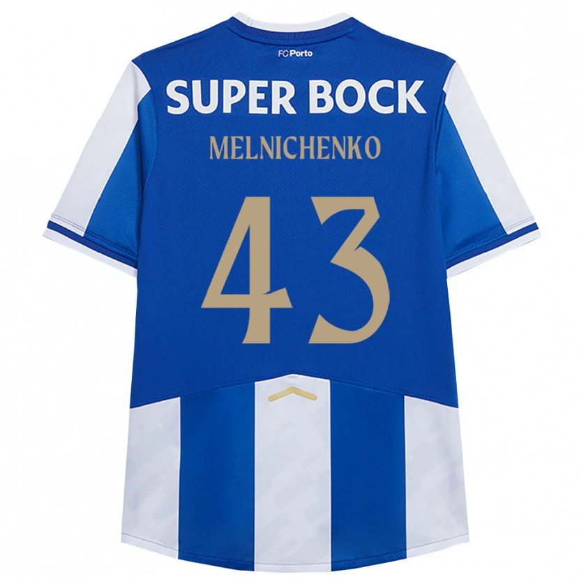 Danxen Kinderen Trofim Melnichenko #43 Blauw Wit Thuisshirt Thuistenue 2025/26 T-Shirt