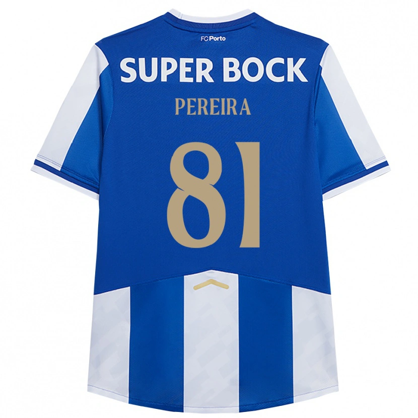 Danxen Kinderen Martim Pereira #81 Blauw Wit Thuisshirt Thuistenue 2025/26 T-Shirt