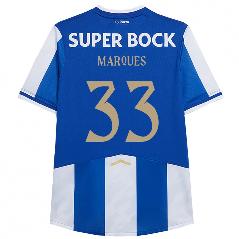 Danxen Kinderen Bárbara Marques #33 Blauw Wit Thuisshirt Thuistenue 2025/26 T-Shirt