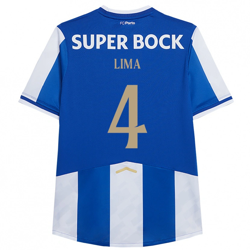 Danxen Kinderen Karoline Lima #4 Blauw Wit Thuisshirt Thuistenue 2025/26 T-Shirt