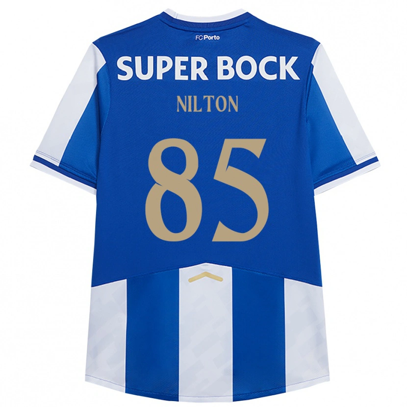 Danxen Kinderen Nilton #85 Blauw Wit Thuisshirt Thuistenue 2025/26 T-Shirt