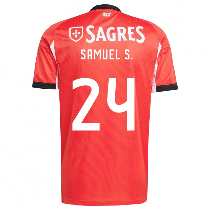 Danxen Kinderen Samuel Soares #24 Rood Wit Thuisshirt Thuistenue 2025/26 T-Shirt