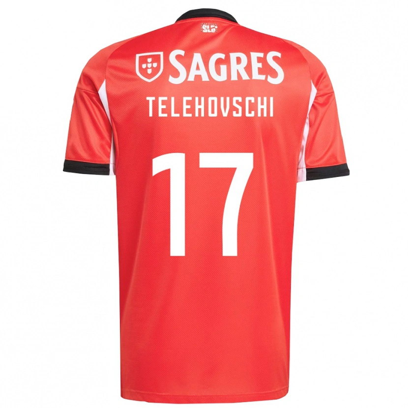 Danxen Kinderen Dinis Telehovschi #17 Rood Wit Thuisshirt Thuistenue 2025/26 T-Shirt