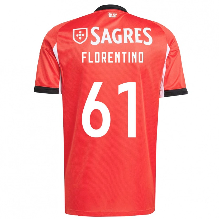 Danxen Kinderen Florentino #61 Rood Wit Thuisshirt Thuistenue 2025/26 T-Shirt