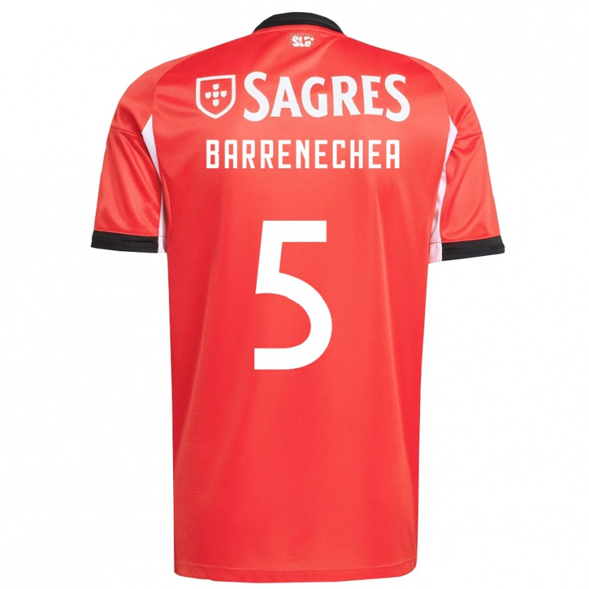 Danxen Kinderen Enzo Barrenechea #5 Rood Wit Thuisshirt Thuistenue 2025/26 T-Shirt