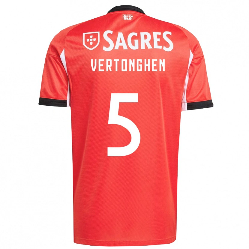 Danxen Kinderen Jan Vertonghen #5 Rood Wit Thuisshirt Thuistenue 2025/26 T-Shirt