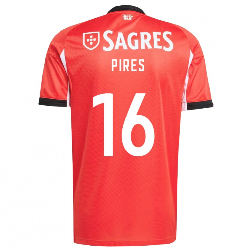 Danxen Kinderen Rodrigo Pires #16 Rood Wit Thuisshirt Thuistenue 2025/26 T-Shirt