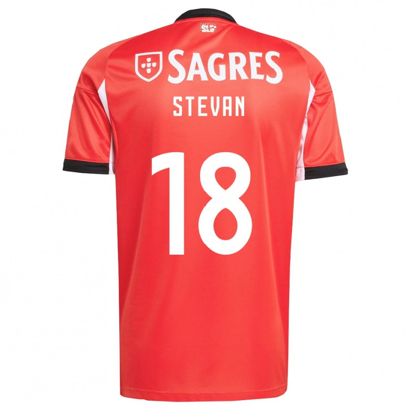 Danxen Kinderen Stevan #18 Rood Wit Thuisshirt Thuistenue 2025/26 T-Shirt