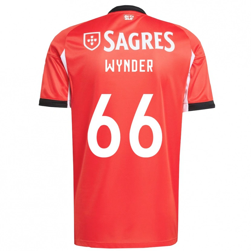 Danxen Kinderen Joshua Wynder #66 Rood Wit Thuisshirt Thuistenue 2025/26 T-Shirt