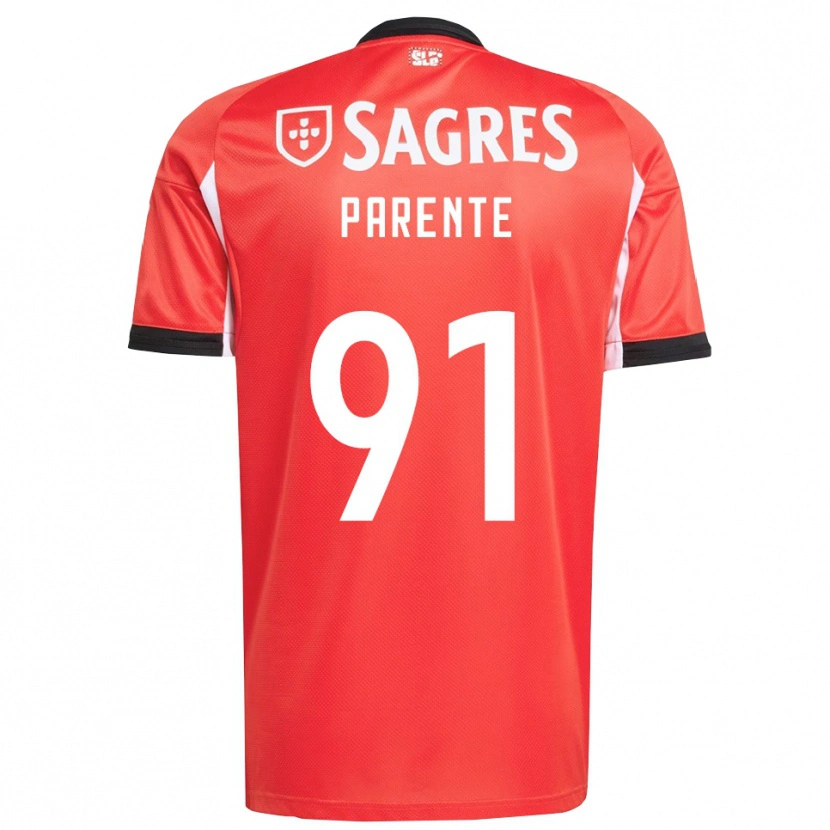 Danxen Kinderen Tiago Parente #91 Rood Wit Thuisshirt Thuistenue 2025/26 T-Shirt