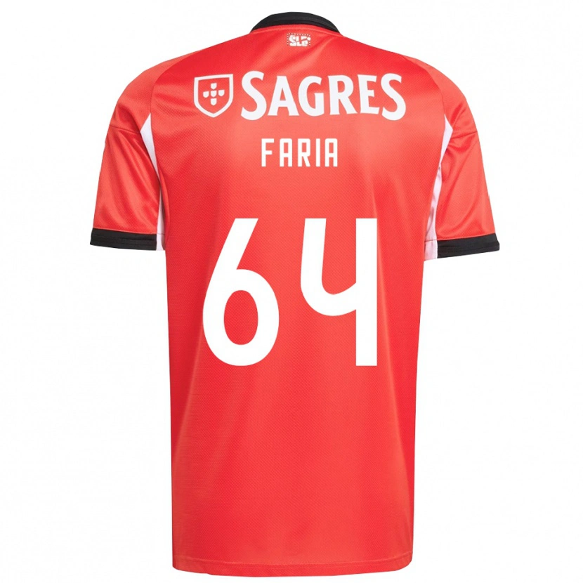 Danxen Kinderen Hugo Faria #64 Rood Wit Thuisshirt Thuistenue 2025/26 T-Shirt