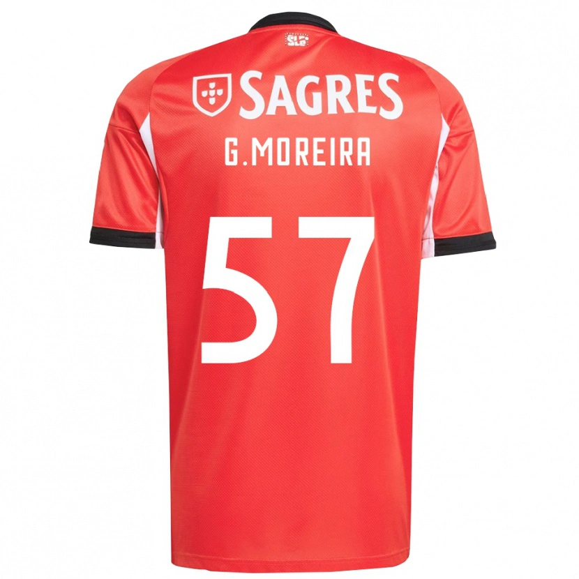 Danxen Kinderen Gonçalo Moreira #57 Rood Wit Thuisshirt Thuistenue 2025/26 T-Shirt