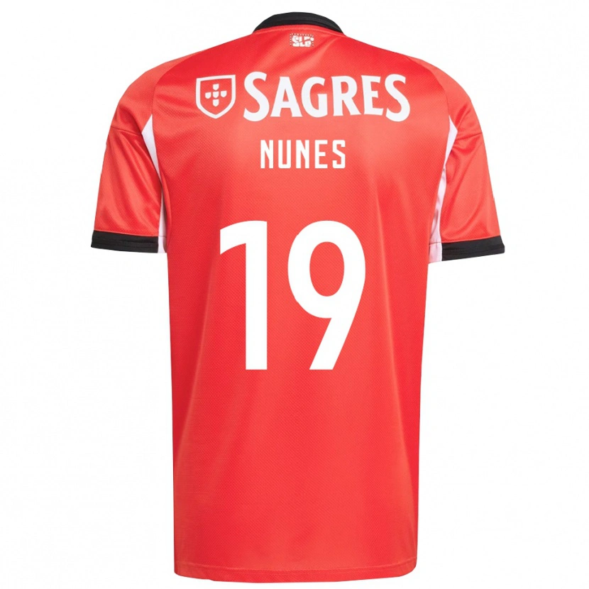 Danxen Kinderen Bernardo Nunes #19 Rood Wit Thuisshirt Thuistenue 2025/26 T-Shirt