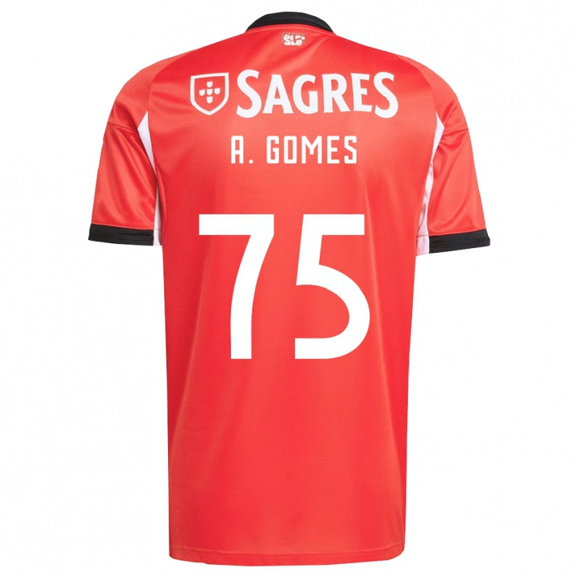 Danxen Kinderen André Gomes #75 Rood Wit Thuisshirt Thuistenue 2025/26 T-Shirt