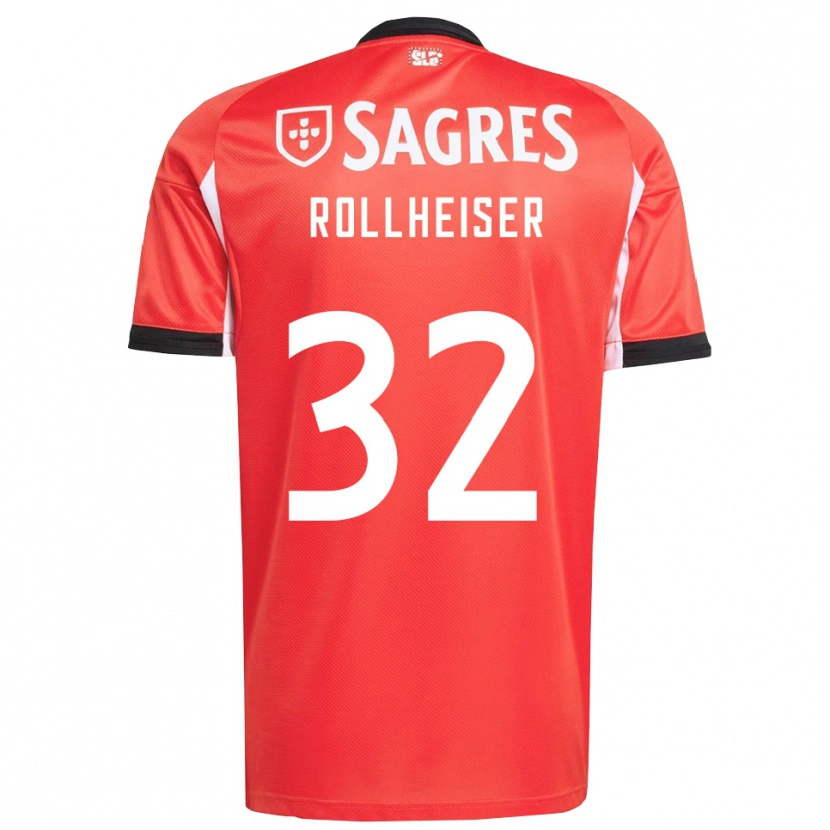 Danxen Kinderen Benjamín Rollheiser #32 Rood Wit Thuisshirt Thuistenue 2025/26 T-Shirt