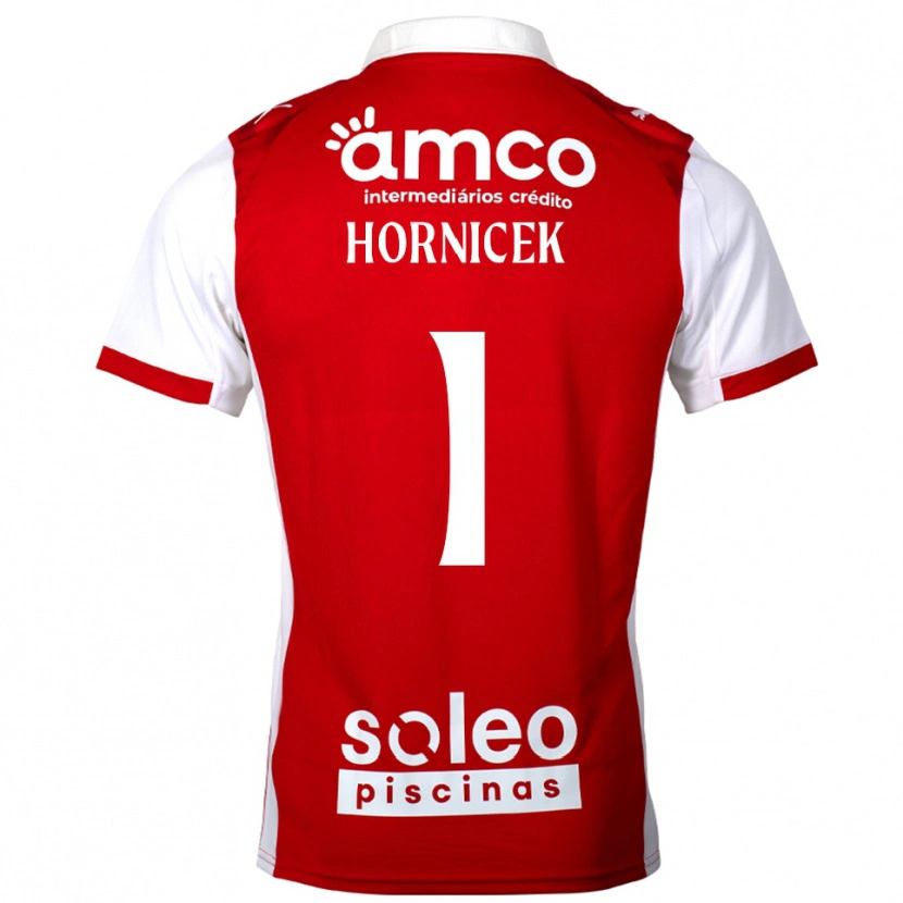 Danxen Kinderen Lukas Hornicek #1 Rood Wit Thuisshirt Thuistenue 2025/26 T-Shirt