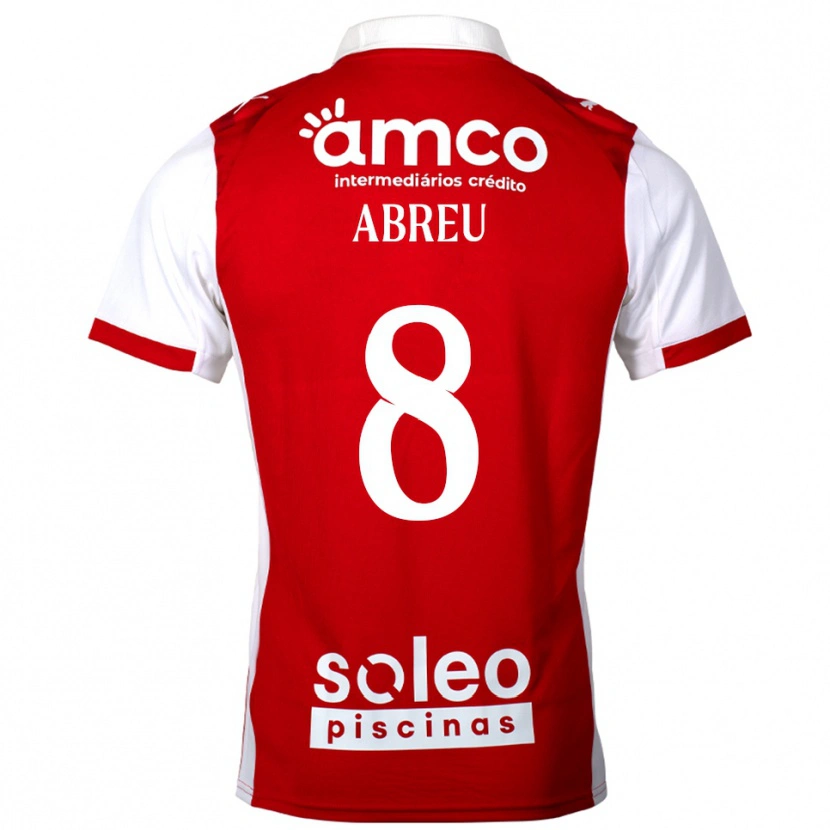 Danxen Kinderen Rodrigo Abreu #8 Rood Wit Thuisshirt Thuistenue 2025/26 T-Shirt