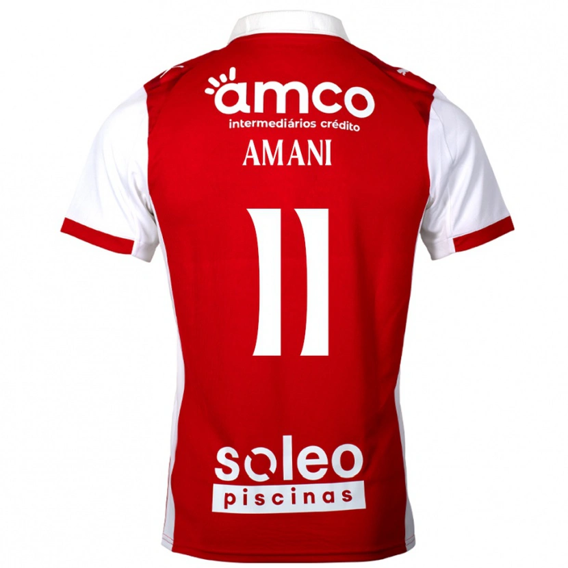 Danxen Kinderen Jolina Amani #11 Rood Wit Thuisshirt Thuistenue 2025/26 T-Shirt