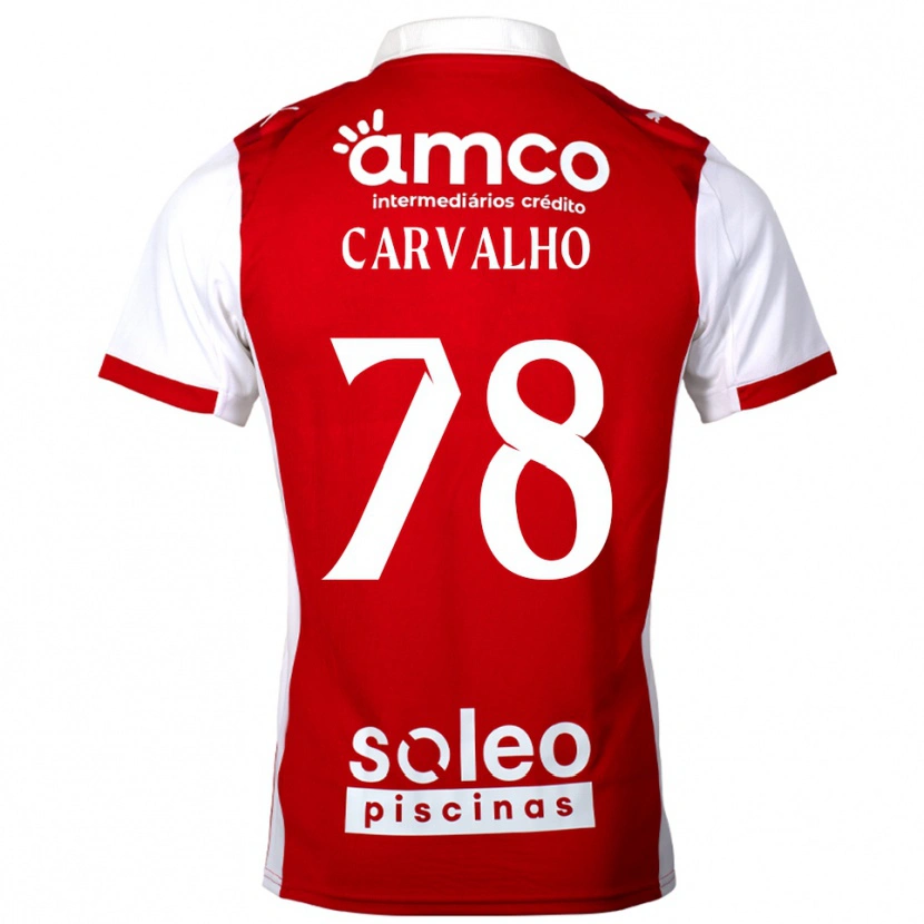 Danxen Kinderen João Carvalho #78 Rood Wit Thuisshirt Thuistenue 2025/26 T-Shirt