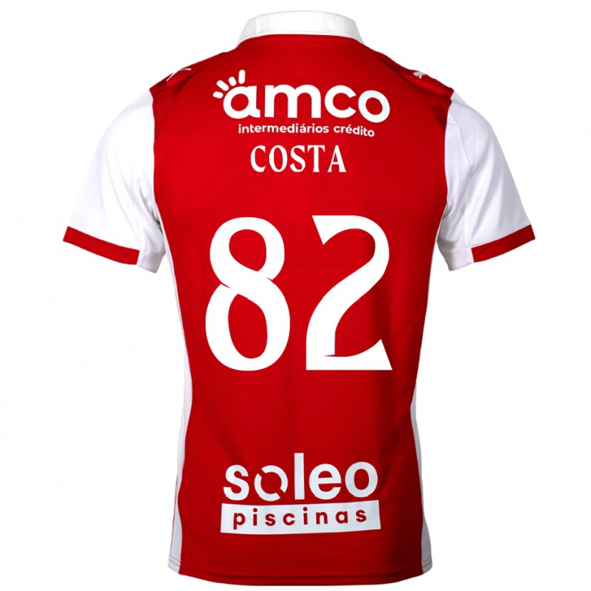 Danxen Kinderen Gui Costa #82 Rood Wit Thuisshirt Thuistenue 2025/26 T-Shirt