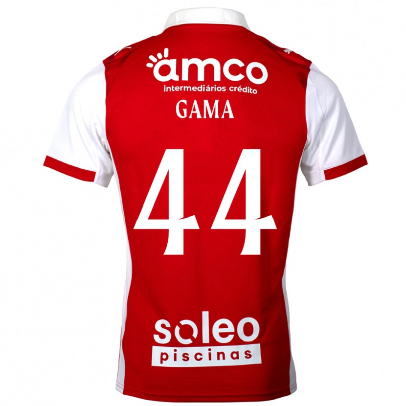 Danxen Kinderen Dinis Gama #44 Rood Wit Thuisshirt Thuistenue 2025/26 T-Shirt