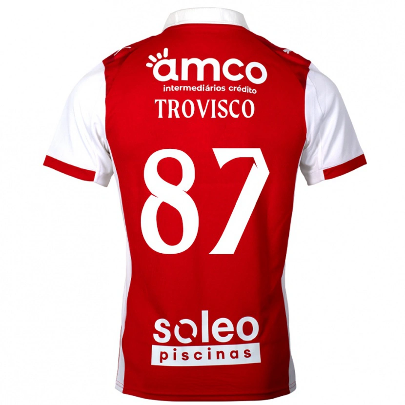 Danxen Kinderen João Trovisco #87 Rood Wit Thuisshirt Thuistenue 2025/26 T-Shirt