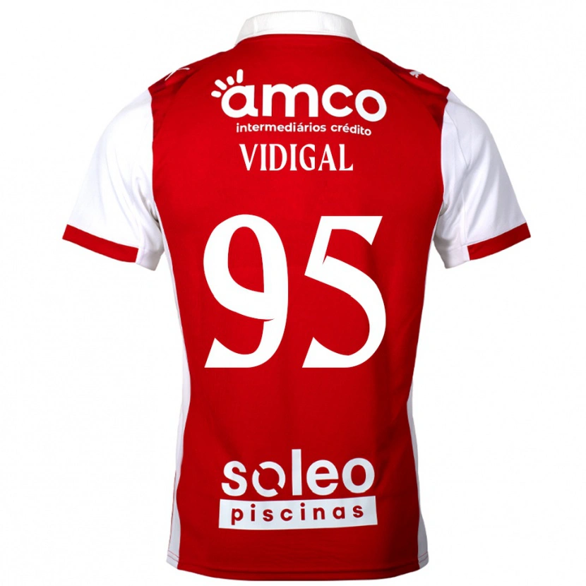 Danxen Kinderen Sandro Vidigal #95 Rood Wit Thuisshirt Thuistenue 2025/26 T-Shirt