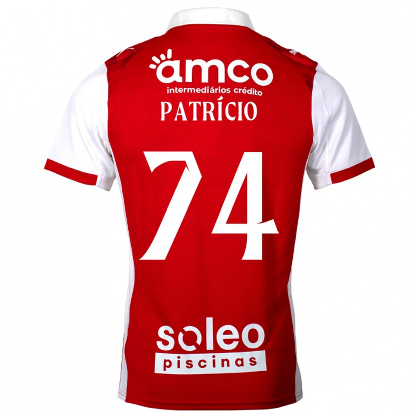 Danxen Kinderen Nuno Patrício #74 Rood Wit Thuisshirt Thuistenue 2025/26 T-Shirt