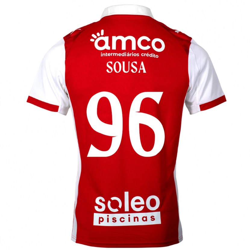 Danxen Kinderen Afonso Sousa #96 Rood Wit Thuisshirt Thuistenue 2025/26 T-Shirt